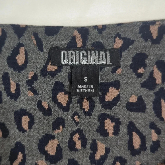 Nicole Miller 3/4 Sleeve Dress Color Grey Leopard Size S - Picture 13 of 14